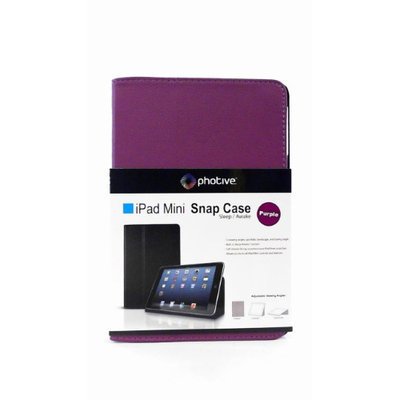 iPad Mini Smart cover Folio Snap Case By Photive with Built in Stand & Fully Functional Sleep & Wake Feature. Specifically Designed for Apple's iPad Mini - Purple