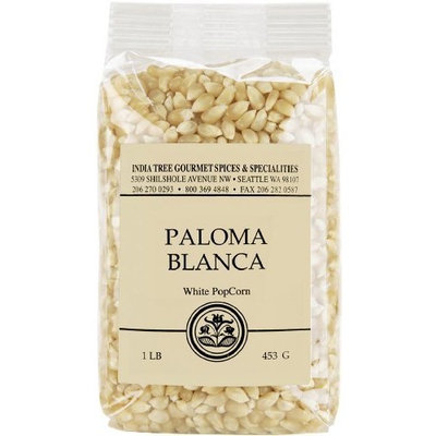 India Tree Paloma Blanca (White) PopCorn, 16 oz (Pack of 4)
