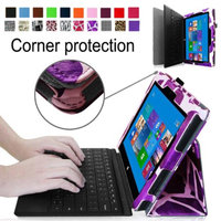 Fintie Premium Leather Folio Case for Microsoft Surface Pro / Surface Pro 2 Windows 8 Tablet 10.6 Inch, Giraffe Purple
