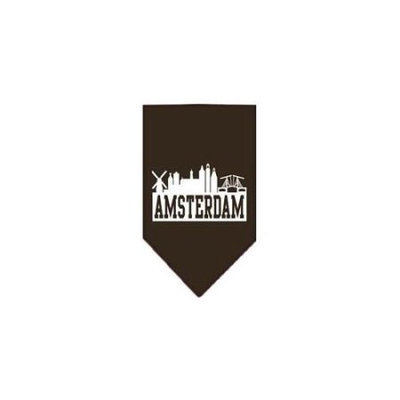 Ahi Amsterdam Skyline Screen Print Bandana Cocoa Small