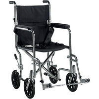 Drive Medical TR19 Go Cart Light Weight Transport Wheelchair with Swing-away Footrest Steel