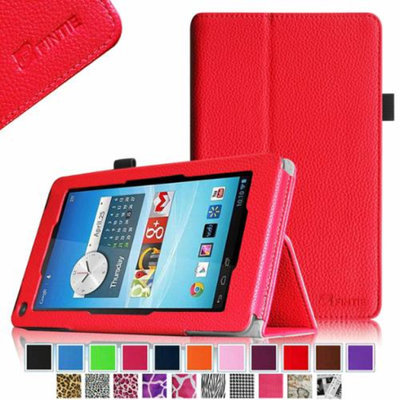 Fintie Premium Vegan Leather Stand Cover with Stylus Loop for Hisense Sero 7 LT(Lite) Tablet, Red