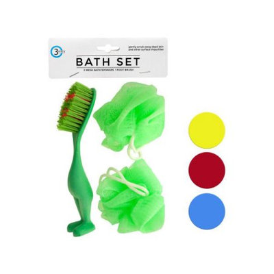 Sunrise Bath Sponges Foot Brush Set
