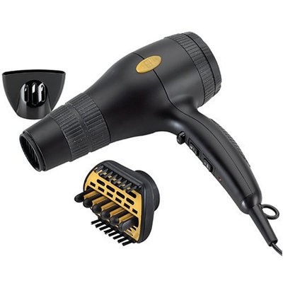Gold N' Hot Gold N Hot GH2240 Professional 1875 Watt Ionic Hair Dryer with Duetto Styler Ceramic Attachment