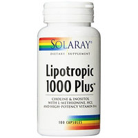 Solaray Lipotropic 1000 Plus Vitamin Capsules, 100 Count