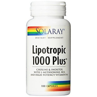 Solaray Lipotropic 1000 Plus Vitamin Capsules, 100 Count