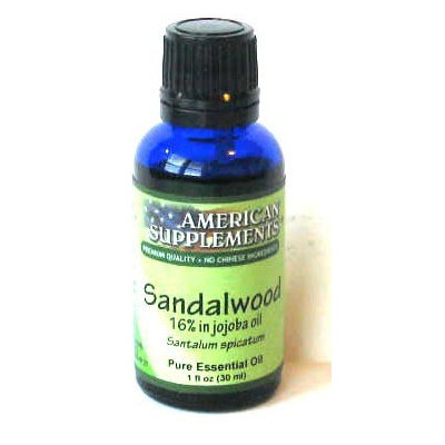 Sandalwood Essential Oil No Chinese Ingredients American Supplements 1 oz Oil
