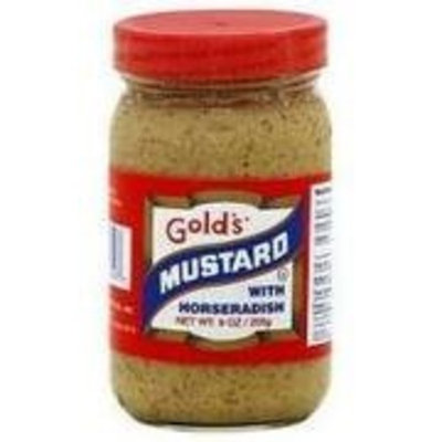 Gold's Golds Mustard with Horseradish 9 oz. (Pack of 12)
