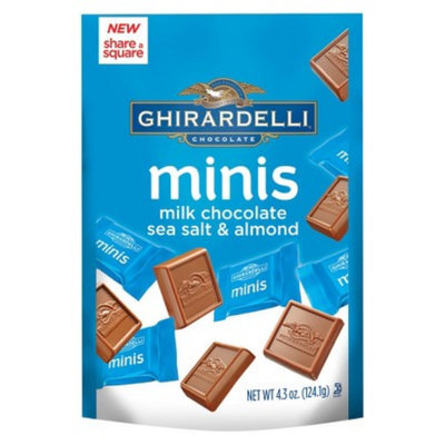 Ghirardelli Milk Chocolate Sea Salt Almond minis Stand Up