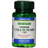 Nature's Bounty High Potency Calcium 600, 60 Tablets (Pack of 3)