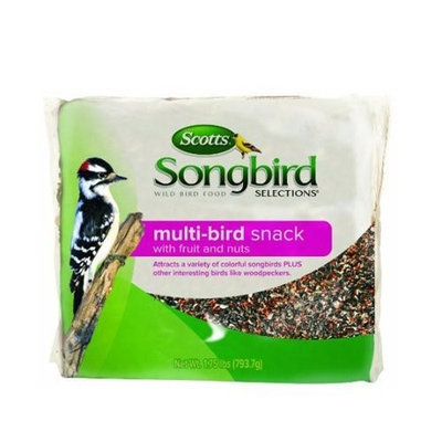 Scotts Songbird Selections 1022828 Multi-Bird Snack with Fruit & Nuts, Wild Bird Food Bag, 1.75-Pound