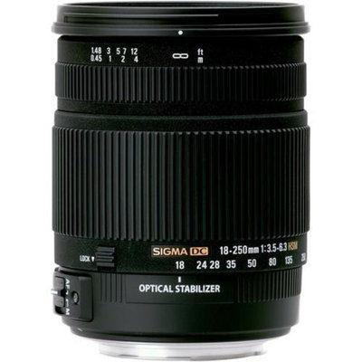 Sigma 18-250mm f3.5-6.3 DC MACRO OS HSM for Nikon Digital SLR Cameras plus Delux