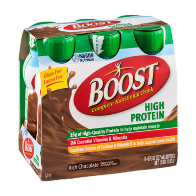 Boost High Protein Rich Chocolate Protein Shake, Gluten Free, Lactose Free, 48 FL OZ (Pack of 4)