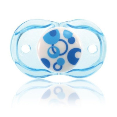 Razbaby Keep-It-Kleen Pacifier, Blue Circles, 0-36 Months (Discontinued by Manufacturer)