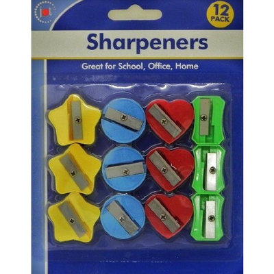 EPC 12 Pack 4 Colors 4 Style Pencil Sharpener