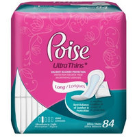 Poise UltraThins, Long, Light Absorbency 84ct (4 Pack)