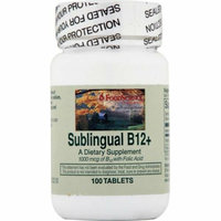 FoodScience of Vermont Sublingual B12 Cherry 100 Tablets
