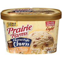 Prairie Farms Homestyle Churn Light Butter Pecan Ice Cream, 1.75 qt
