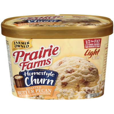 Prairie Farms Homestyle Churn Light Butter Pecan Ice Cream, 1.75 qt