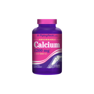 Piping Rock Calcium 1,200mg Plus D 5,000 IU 120 Softgels