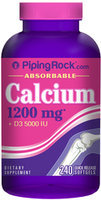 Piping Rock Calcium 1,200mg Plus D 5,000 IU Softgels 240