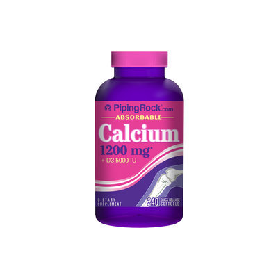 Piping Rock Calcium 1,200mg Plus D 5,000 IU Softgels 240