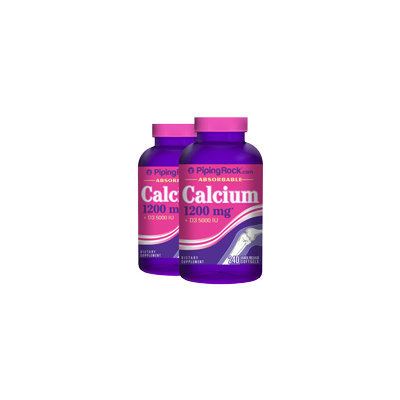 Piping Rock Calcium 1,200mg Plus D 1,000 IU Softgels 2 Bottles x 240 Softgels