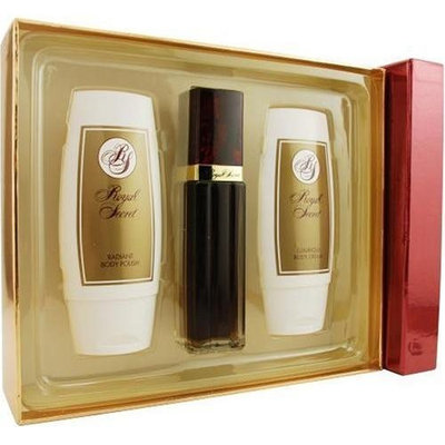 Royal Secret By Five Star Fragrance Co. For Women. Set-cologne Spray 3.3 OZ & Body Cream 3.3 OZ & Body Polish 3.3 OZ