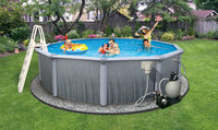 Swim Time 52-in. Martinique Round 7-in. Top Rail Pool Package