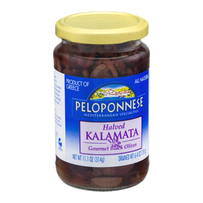 Peloponnese Halved Kalamata Gourmet Black Olives