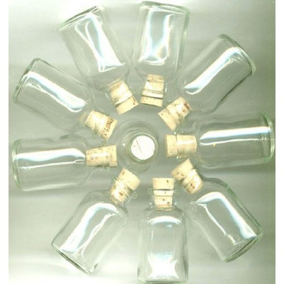 Astrodeals 5 , Clear Glass, Mini Bottles, With, , 5 ,Corks, Clear, Glass Bottles, Little, Vials,13B2.3