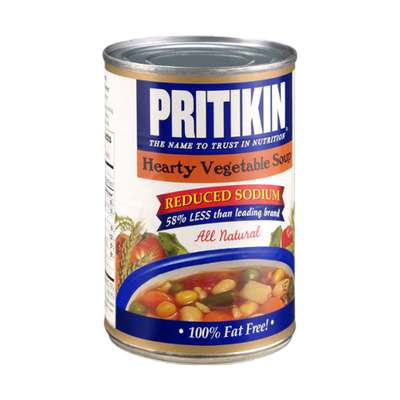 Pritikin All Natural 100% Fat Free Reduced Sodium Hearty Vegetable Soup