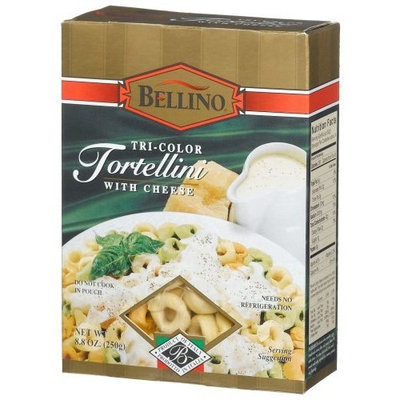 Bellino Tri-Color Tortellini with Cheese, 8.8-Ounce Boxes (Pack of 12)