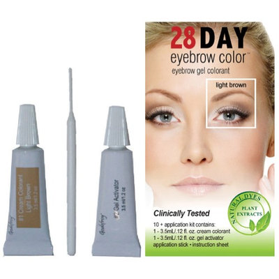 Innovative Beauty Products 28 Day Eyebrow Color Light Brown - Gel Colorant Covers Resistant Grays