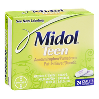 Midol Teen Maximum Strength Multi-Symptom Relief Caplets - 24 CT