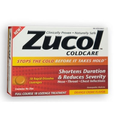 Zucol Cold Care - Orange CrΦme Zucol Coldcare - Orange CrΦme, 18 Rapid-dissolve Lozenges, .13 ounces Boxes (Pack of 6)