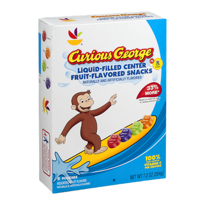 Ahold Curious George Liquid-Filled Center Fruit-Flavored Snacks - 6 CT