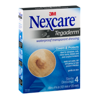 Nexcare Tegaderm Waterproof Transparent Dressing - 4 CT