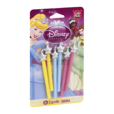 Cake Mate Disney Princess Candle Sticks - 6 CT