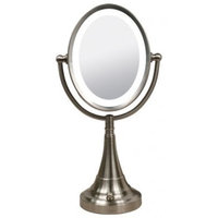 Zadro VANCOS1 8X To 1X Lighted Oval Vanity Magnification Mirror