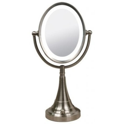 Zadro VANCOS1 8X To 1X Lighted Oval Vanity Magnification Mirror