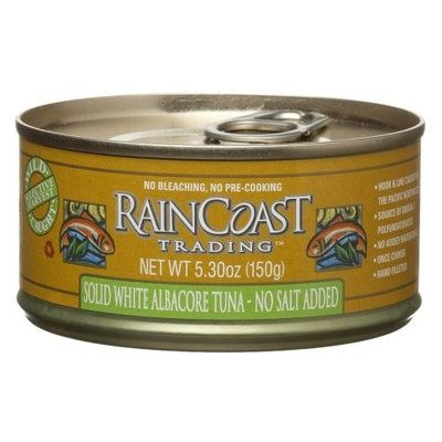 Rain Coast Tuna Solid Whitealbacore No Salt Added, 5.3-Ounce Units (Pack of 6)