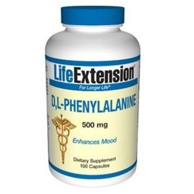 Life Extension DL Phenylalanine 500mg 100 caps 100 Capsules