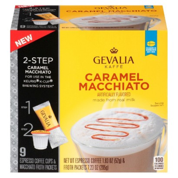 Gevalia Caramel Macchiato Espresso Single Cups 9 ct