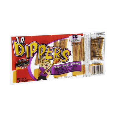 Sargento J.R. Dippers Cheese Dip and Pretzels- 5 PK