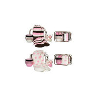 3C Girls Fancy Feet Lotion and Socks Assortment with Bath Fizziies, Warm Socks and Foot Lotion. Select Color: Brown & Pink Stripes
