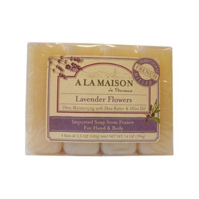 A La Maison 1015718 Bar Soap Lavender Flower Value 4 Pack
