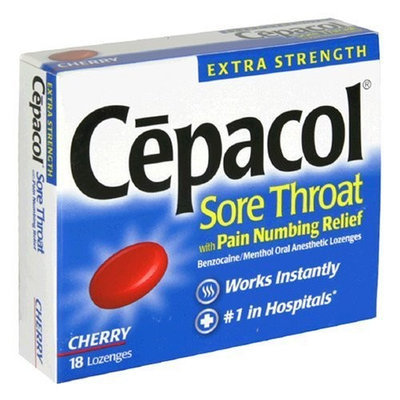 Cepacol Extra Strength Instant Relief Sore Throat Lozenges, Cherry 18 ea