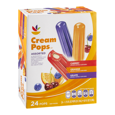 Ahold Cream Pops Assorted - 24 CT