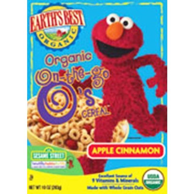 Earth's Best Organic On The Go O's Cereal, Apple Cinnamon, 6.5 Ounce Boxes (Pack of 6)